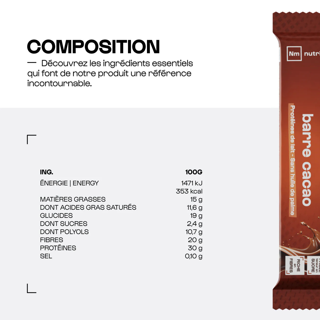 Barres Protéinées & Collagène 40g Nutrimuscle